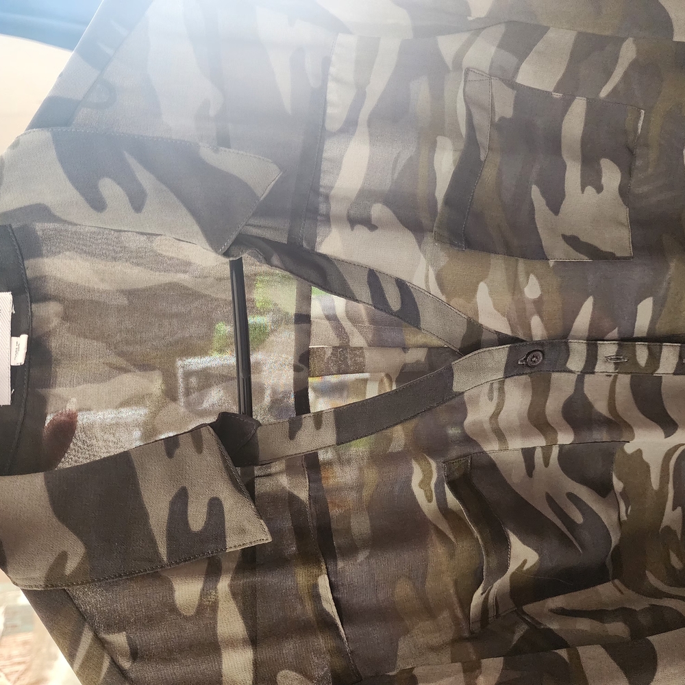 Camouflage Sheer Women's Blouse